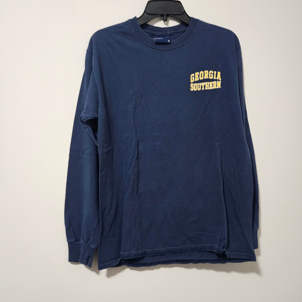 MV Sport Georgia Southern‎ Eagles Long Sleeve T-Shirt Navy Blue Mens Medium M
